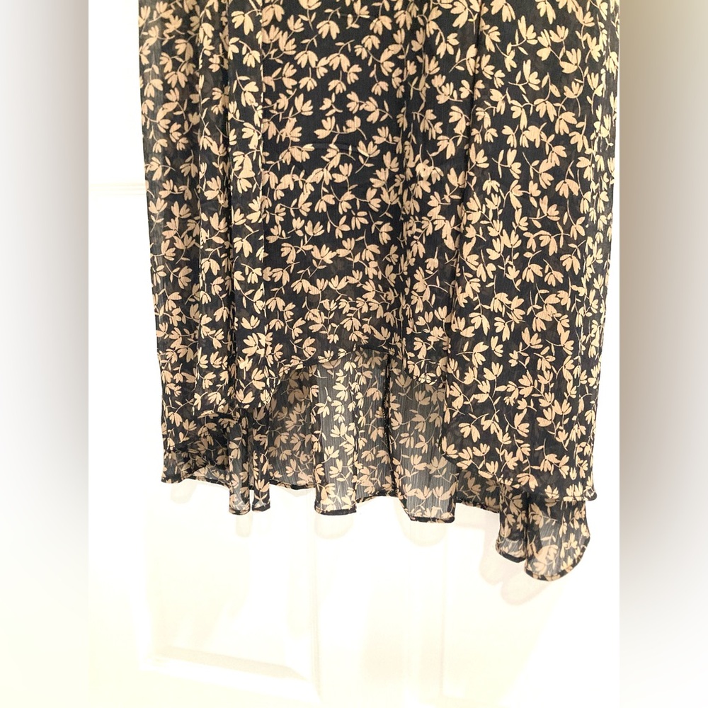 NWT Mark New York Long Sleeve Hi Lo Fit & Flare Leaf Print Dress Size 4 - Picture 8 of 15